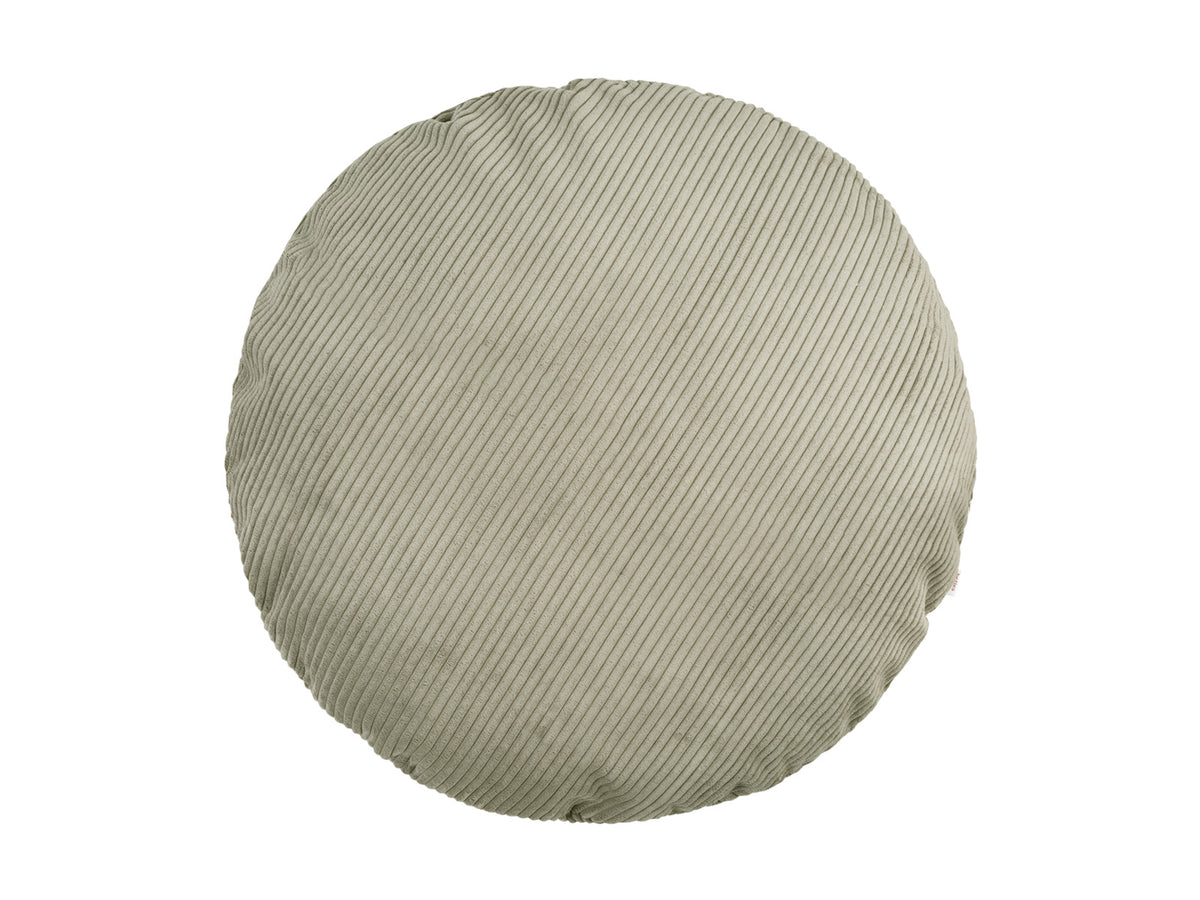 Kissenhülle rund ca. 80 cm Ø Block Cord taupe-grau beties