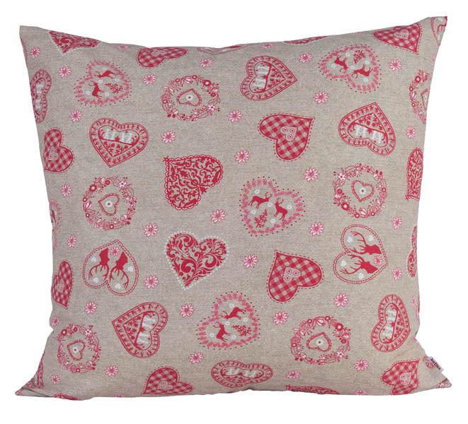 Cushion cover approx. 60x60 cm Alpine hut look beties "Kaiser-Jodler"