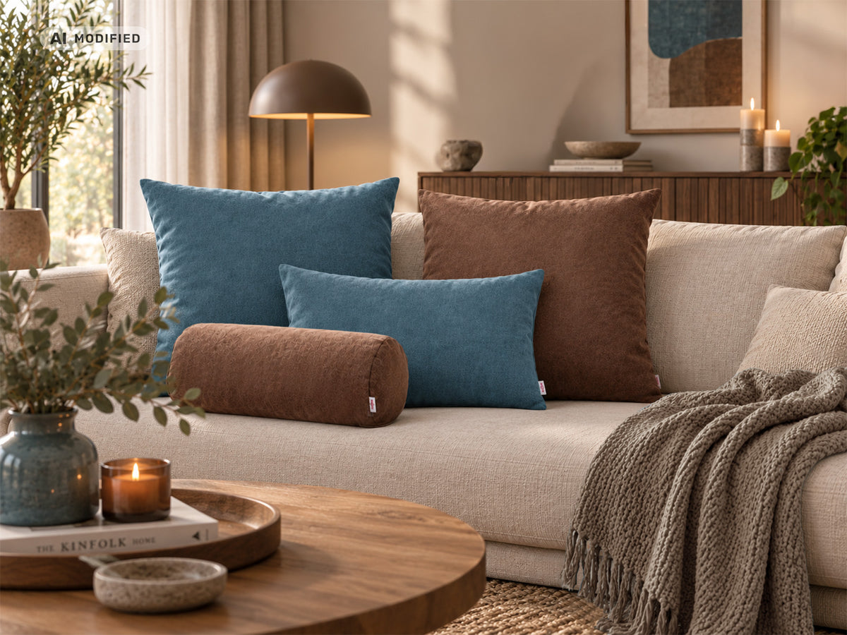 Dekokissen-Set 4-teilig mit Füllung – beties Chenille Harmonie