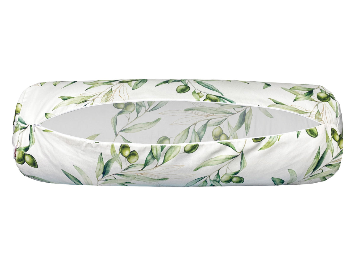 Mediterranean XL roll cover approx. 25x70 cm made of 100% cotton - Olive design from the beties "Italy Collection"