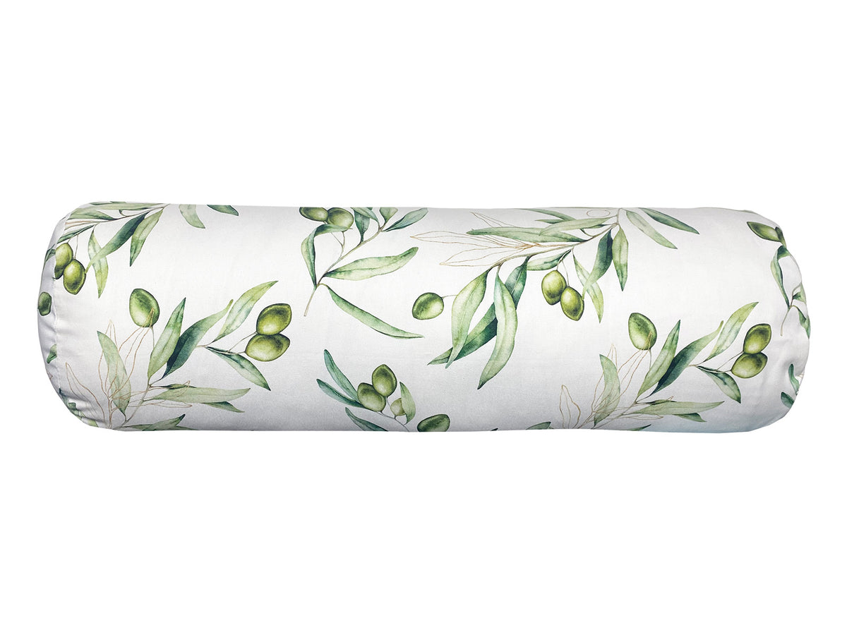 Mediterrane XL Rollen Hülle ca. 25x70 cm aus 100% Baumwolle - Oliven Design aus der beties "Italy Collection"