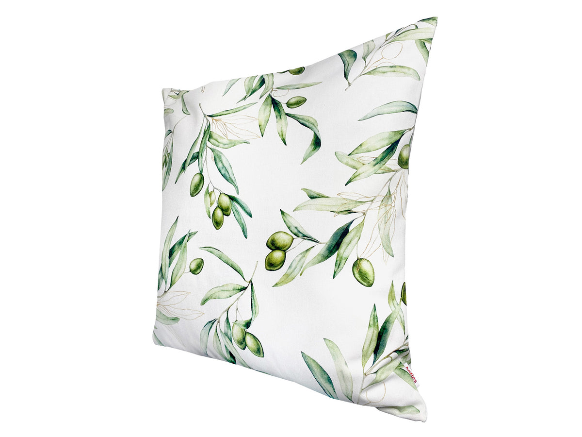 Mediterrane Kissenhülle ca. 50x50 cm aus 100% Baumwolle - Oliven Design aus der beties "Italy Collection"