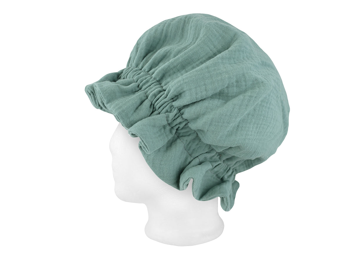 beties Musselin Schlafmütze haarhaube – 100% Musselin Bio Baumwolle
