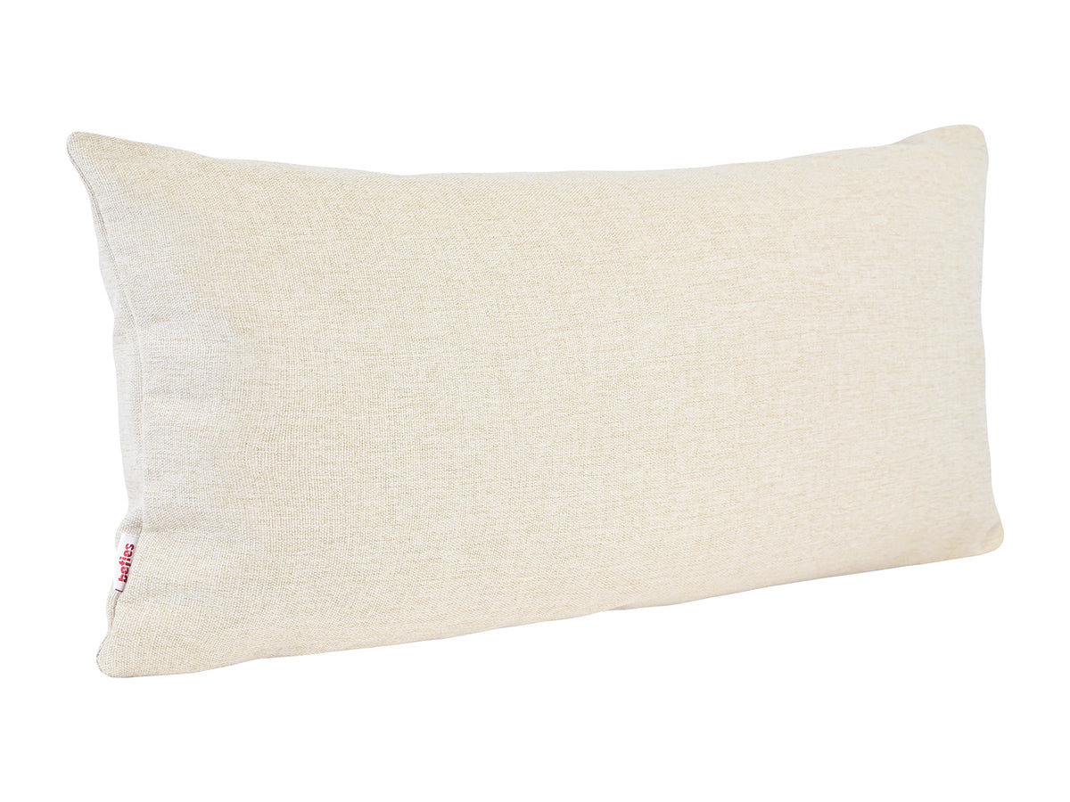 beties Wunschton Kissenhülle 30x70 cm Macciato Beige – Schrägansicht, melierter Möbelstoff