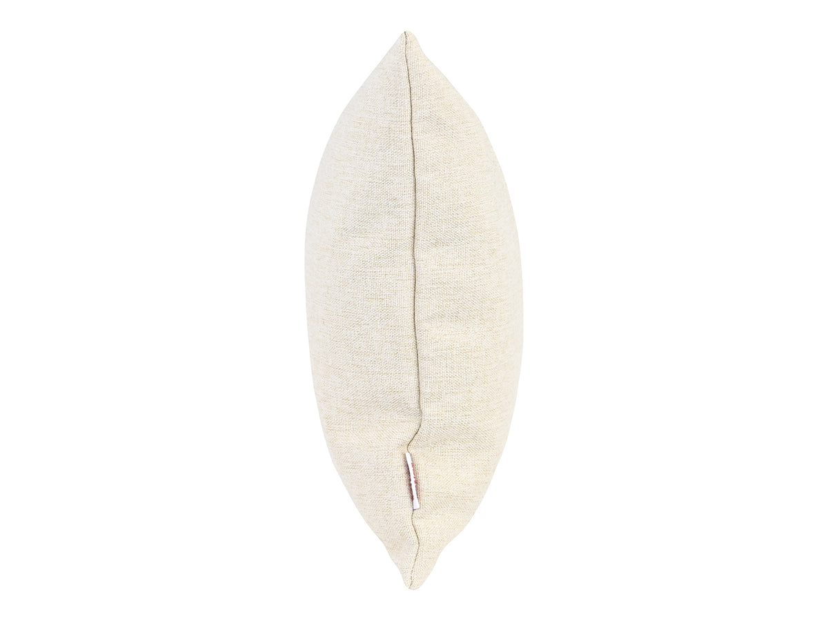 beties Wunschton Kissenhülle 30x70 cm Macciato Beige – Seitenansicht, melierter Möbelstoff