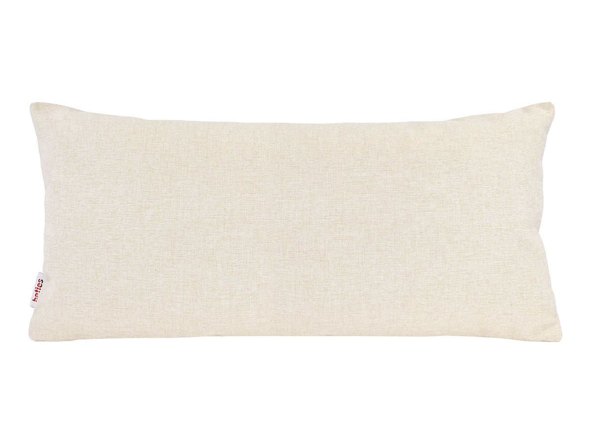 beties Wunschton Kissenhülle 30x70 cm Macciato Beige – Vorderansicht, melierter Möbelstoff Dekokissen