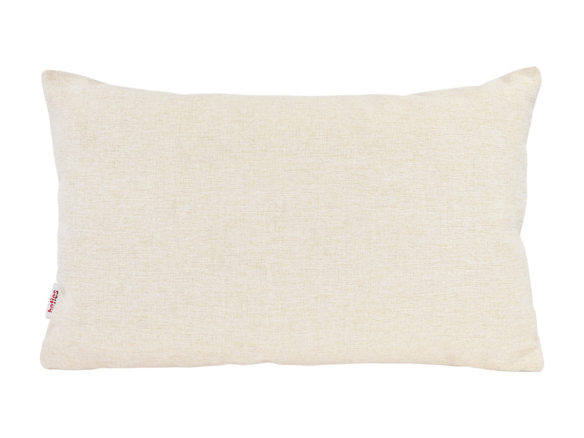 beties Wunschton Kissenhülle 40x60 cm Macciato Beige – Vorderansicht, melierter Möbelstoff Dekokissen