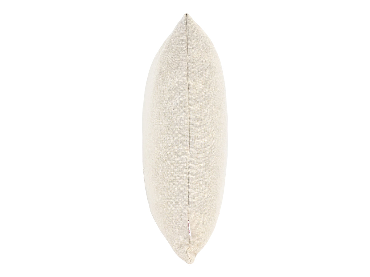 beties Wunschton Kissenhülle 60x60 cm Macciato Beige – Seitenansicht, melierter Möbelstoff Sofakissen