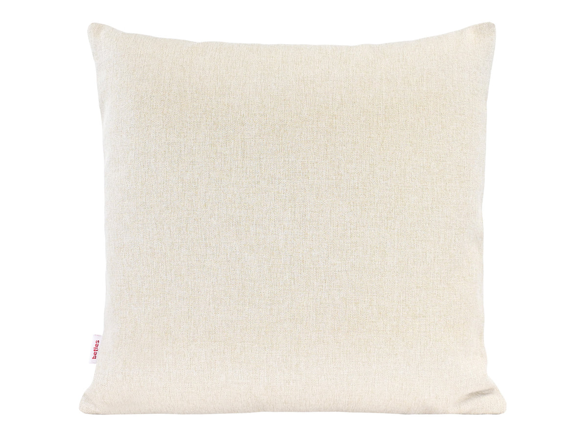beties Wunschton Kissenhülle 60x60 cm Macciato Beige – Vorderansicht, melierter Möbelstoff Sofakissen