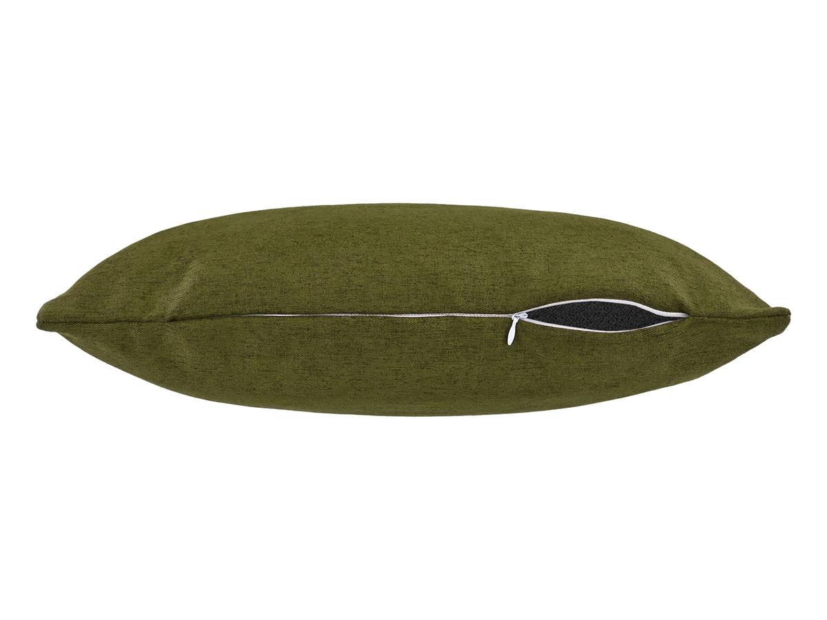 beties Wunschton Kissenhülle Organic Grün 30x50 cm – liegend mit offenem Reißverschluss