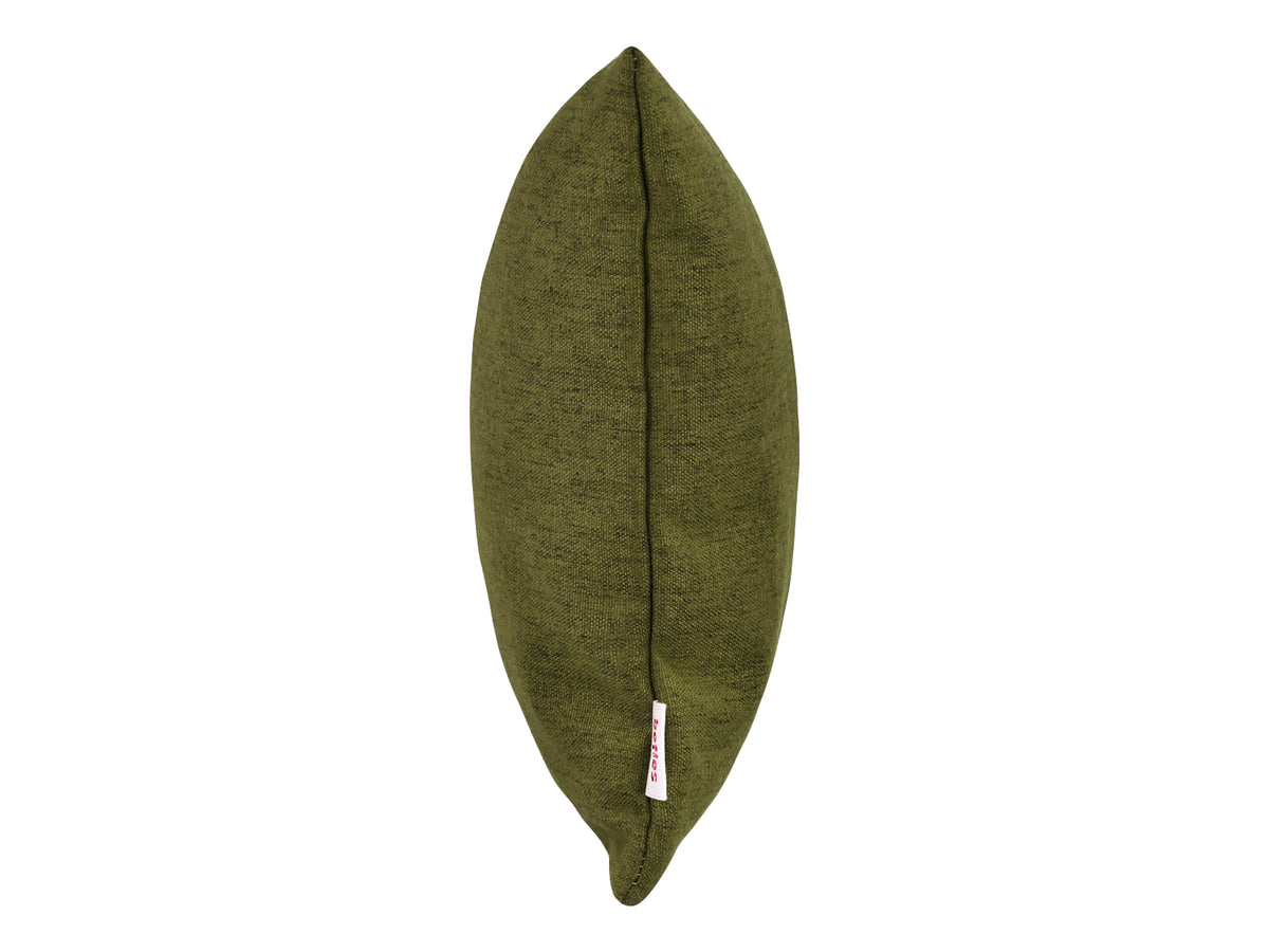 beties Wunschton Kissenhülle Organic Grün 30x70 cm – Seitenansicht