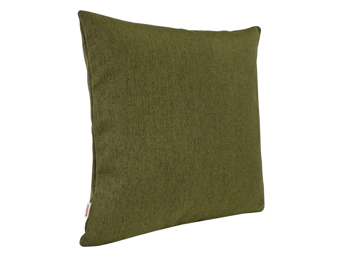 beties Wunschton Kissenhülle Organic Grün 50x50 cm – Schrägansicht