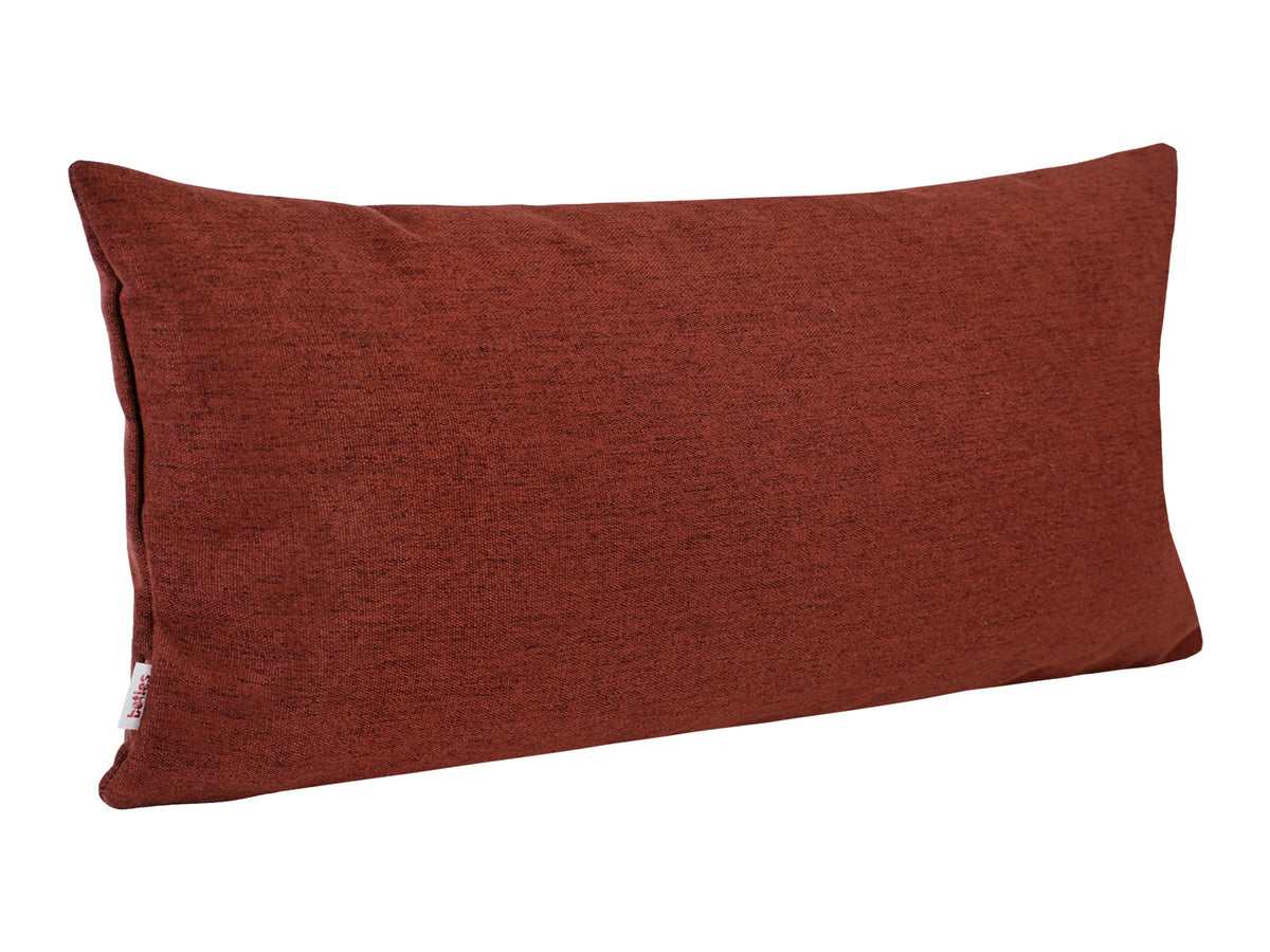 beties Wunschton Kissenhülle Rusty Bordeaux 30x70 cm – Schrägansicht