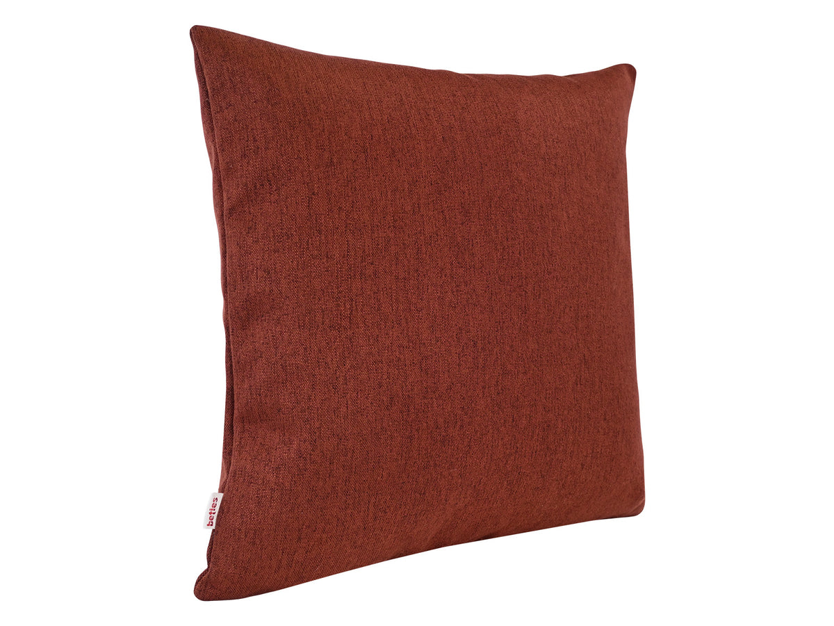 beties Wunschton Kissenhülle Rusty Bordeaux 45x45 cm – Schrägansicht