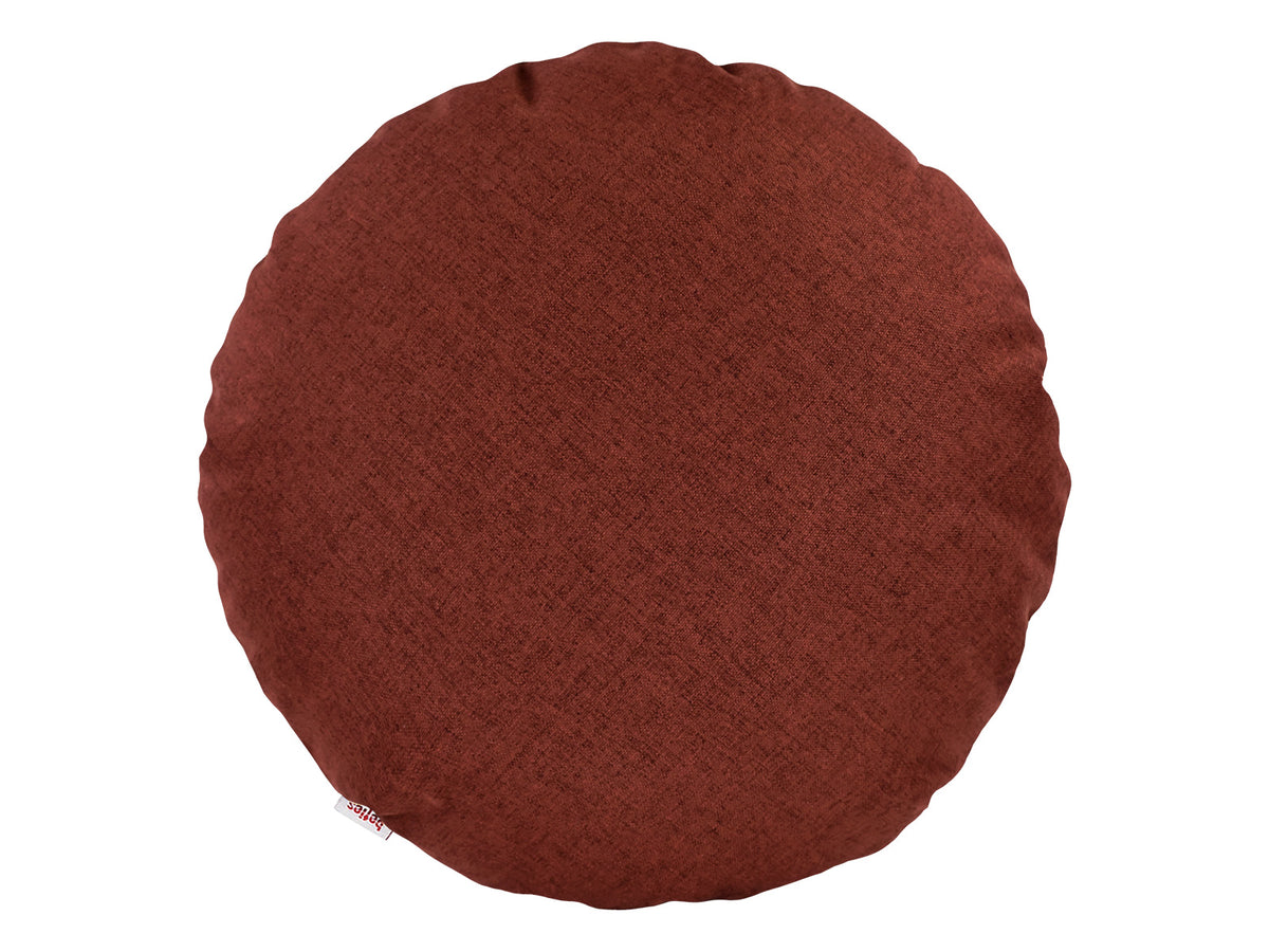 beties Wunschton Kissenhülle Rusty Bordeaux 60 cm rund – vorderansicht