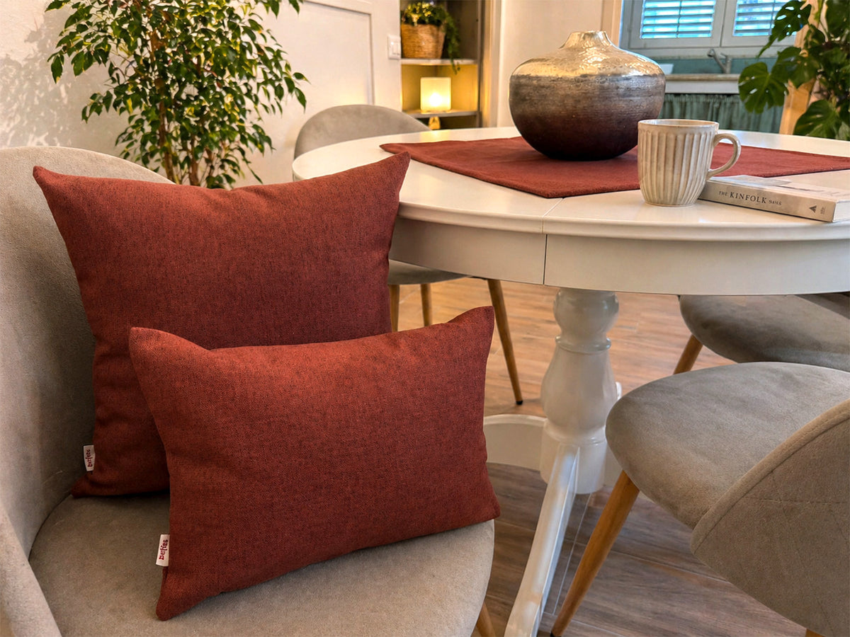 beties Wunschton Kissenhülle Rusty Bordeaux – Milieu Esszimmer