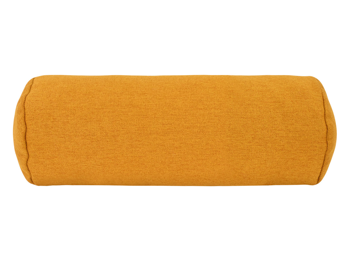 beties Wunschton Nackenrolle safrangelb 15x40 cm – vorderansicht, Möbelstoff