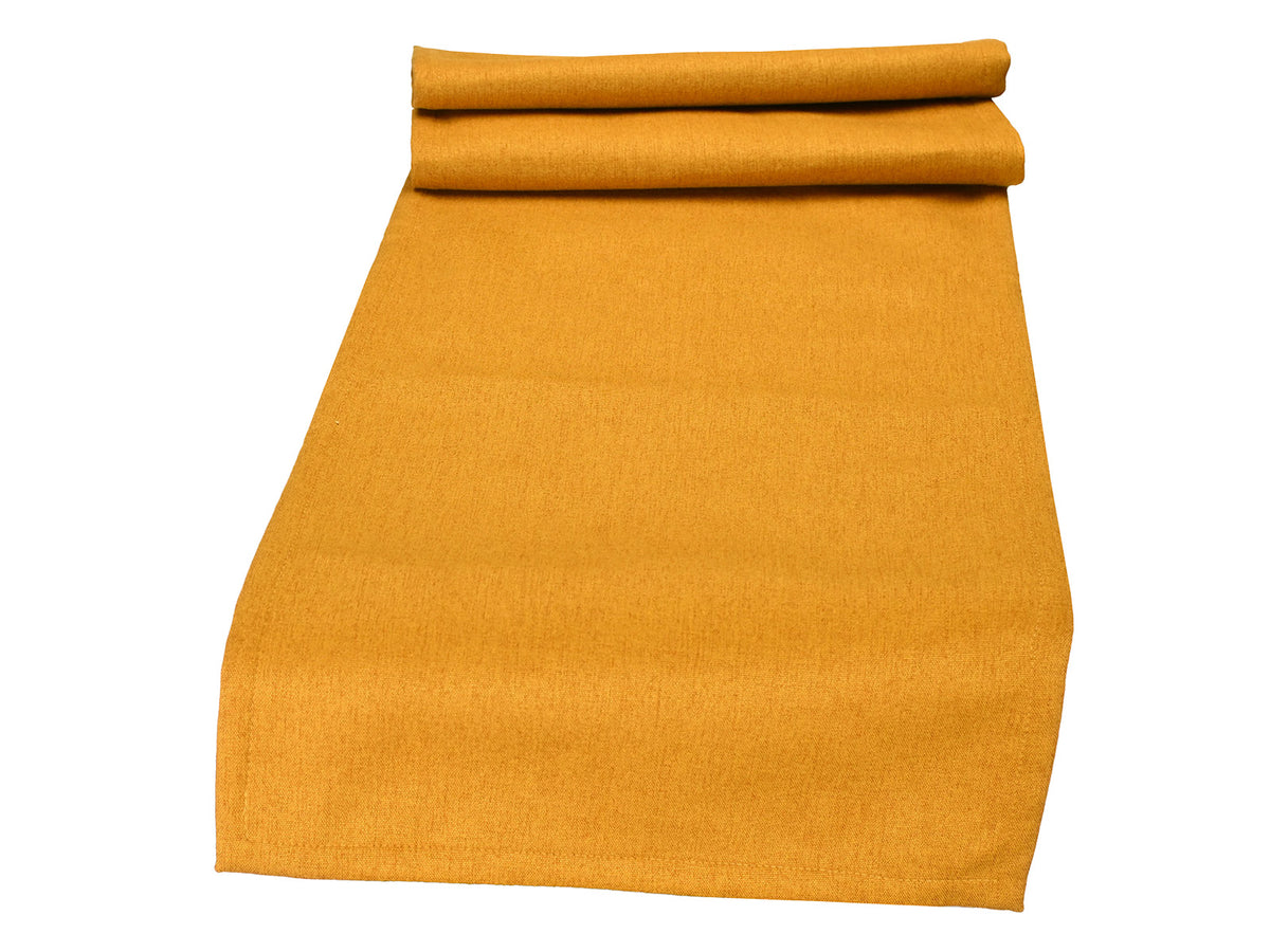 beties Wunschton XL Tischläufer safrangelb 40x220 cm – Möbelstoff, Vorderansicht
