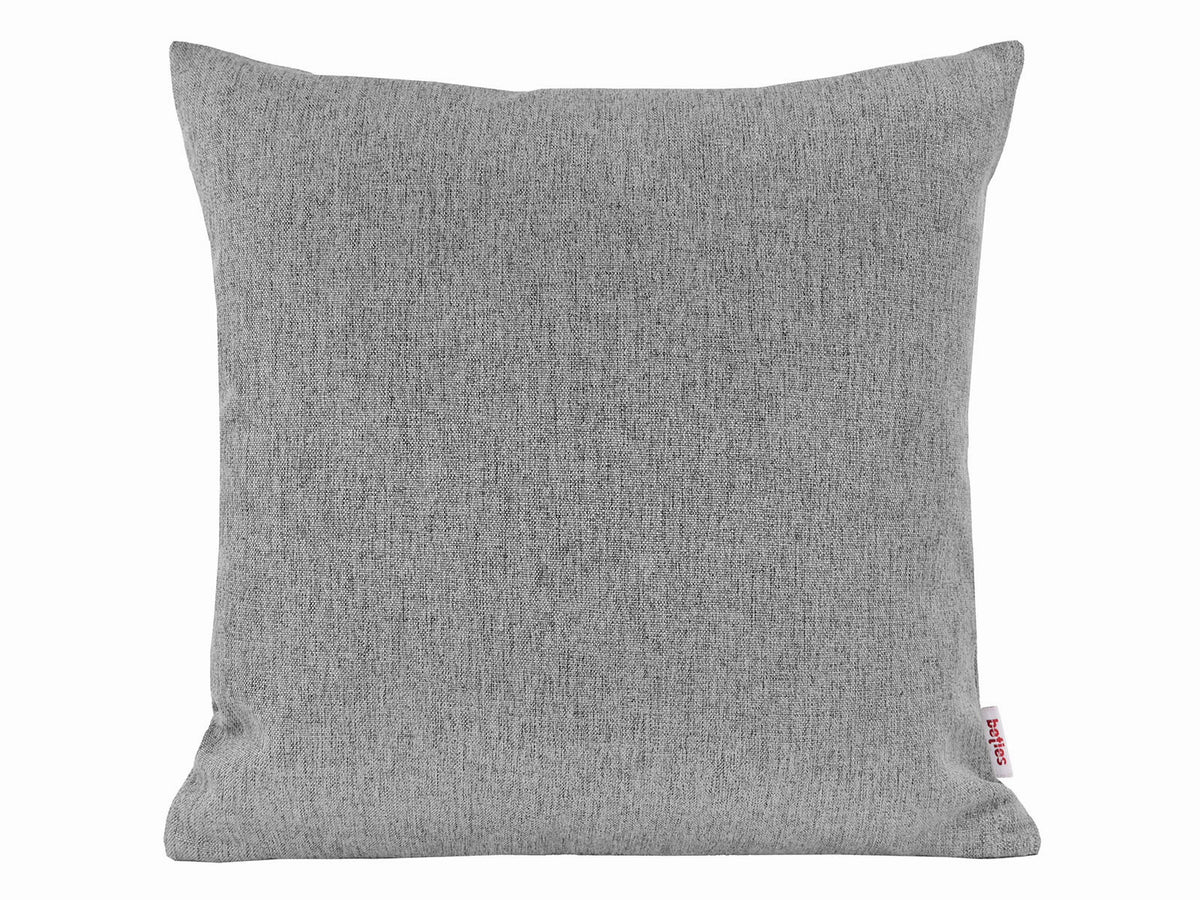 beties Wunschton Kissenhülle 40x40 cm Silber Grau – Vorderansicht, melierter Möbelstoff