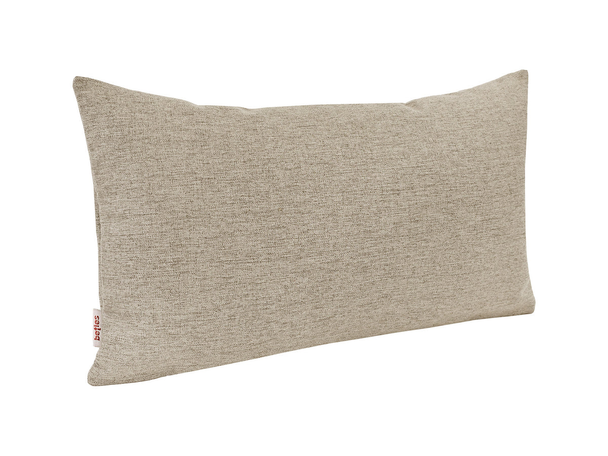 beties Wunschton Kissenhülle 30x50 cm Taupe Braun – Schrägansicht, melierter Möbelstoff