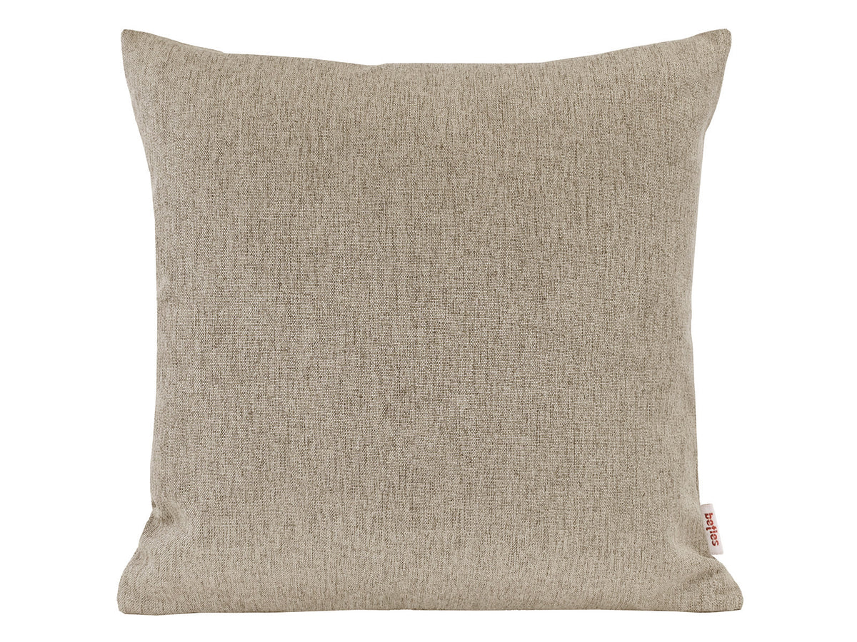 beties Wunschton Kissenhülle 40x40 cm Taupe Braun – Vorderansicht, melierter Möbelstoff Dekokissen