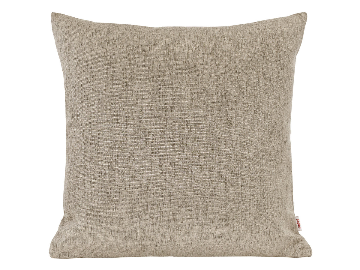 beties Wunschton Kissenhülle 60x60 cm Taupe Braun – Vorderansicht, melierter Möbelstoff Sofakissen