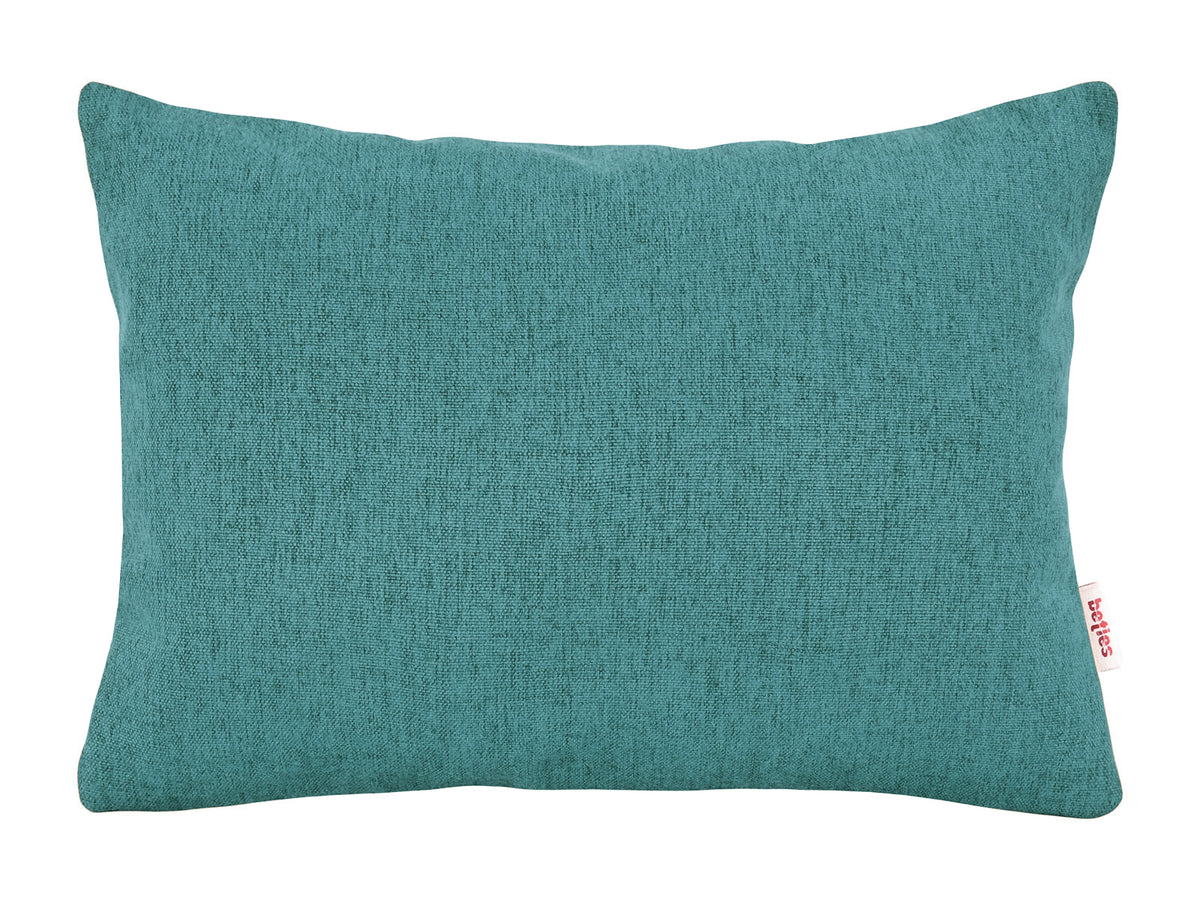 beties Wunschton Kissenhülle 25x35 cm Teal Petrol – vorderansicht, melierter Möbelstoff
