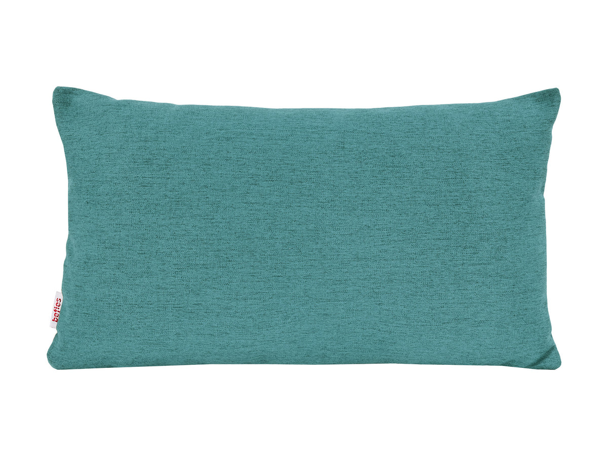 beties Wunschton Kissenhülle 30x50 cm Teal Petrol – Vorderansicht, melierter Möbelstoff