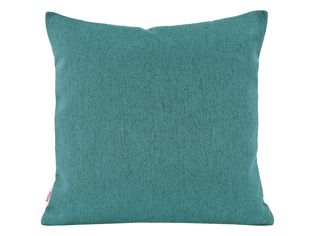 beties Wunschton Kissenhülle 40x40 cm Teal Petrol – vorderansicht, melierter Möbelstoff