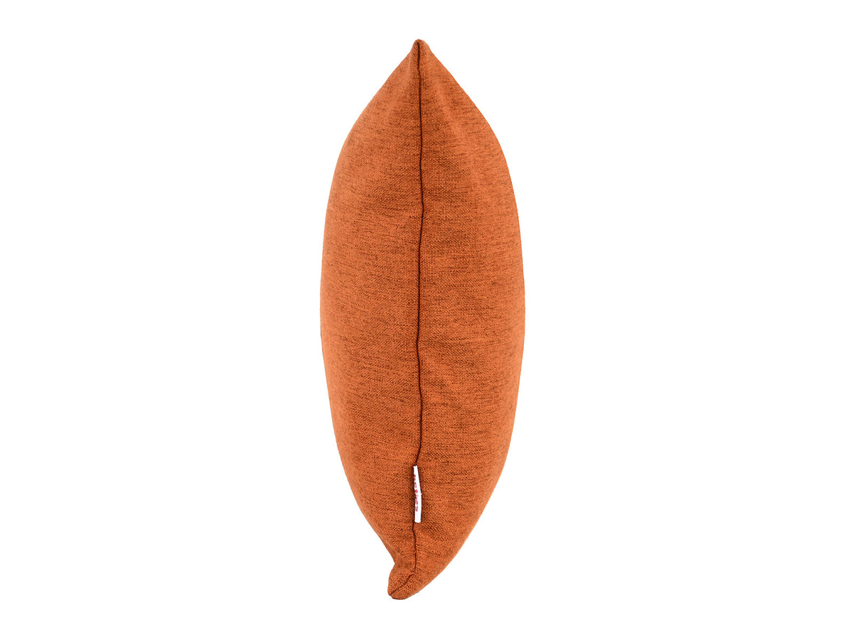 beties Wunschton Kissenhülle 30x70 cm Terracotta Orange – seitenansicht, melierter Möbelstoff