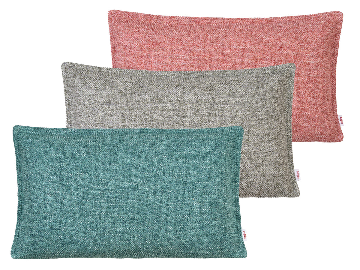 Kissenhülle 30x50 cm aus Bouclé mit Jeans-Doppelnaht – beties Boucle