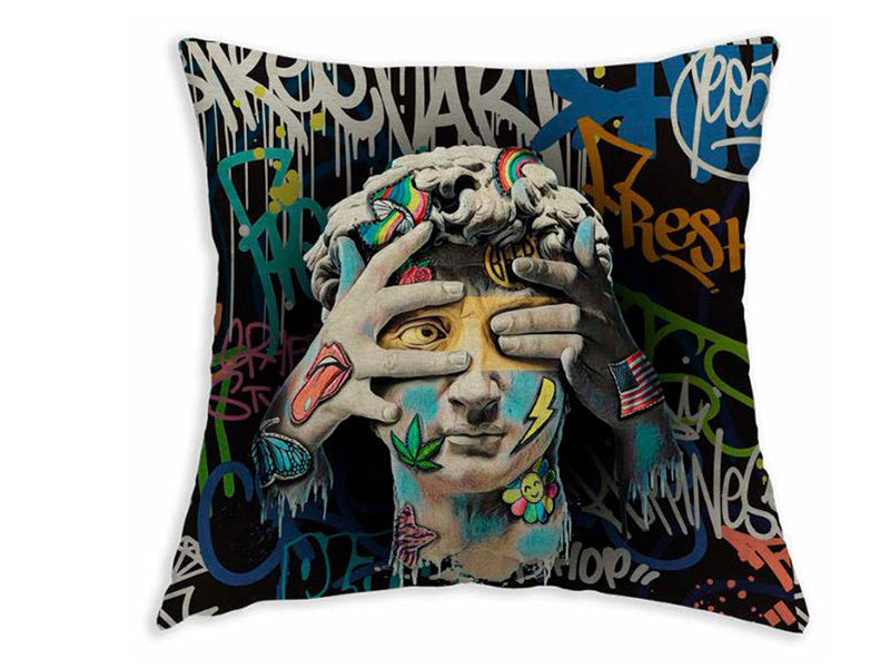Cushion cover approx. 45x45 cm, mixed fabric, POP Collection beties "David"