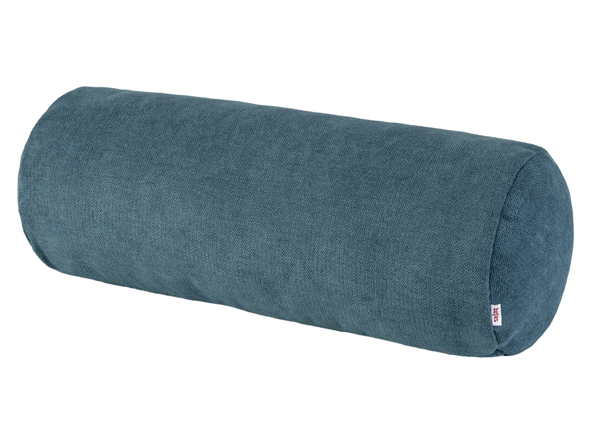 XL Rollenhülle 25x70 cm nordlicht-blau Chenille-Haptik beties „FarbTon" – Kissenbezug Oeko-Tex