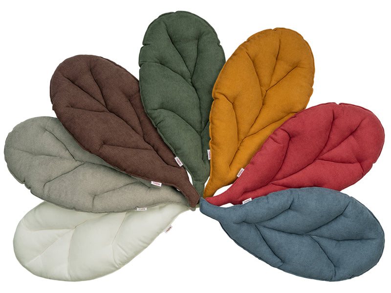 Kissen Blatt 28x59 cm Chenille-Haptik beties „FarbTon" – Sitzkissen in Raumausstatter Qualität