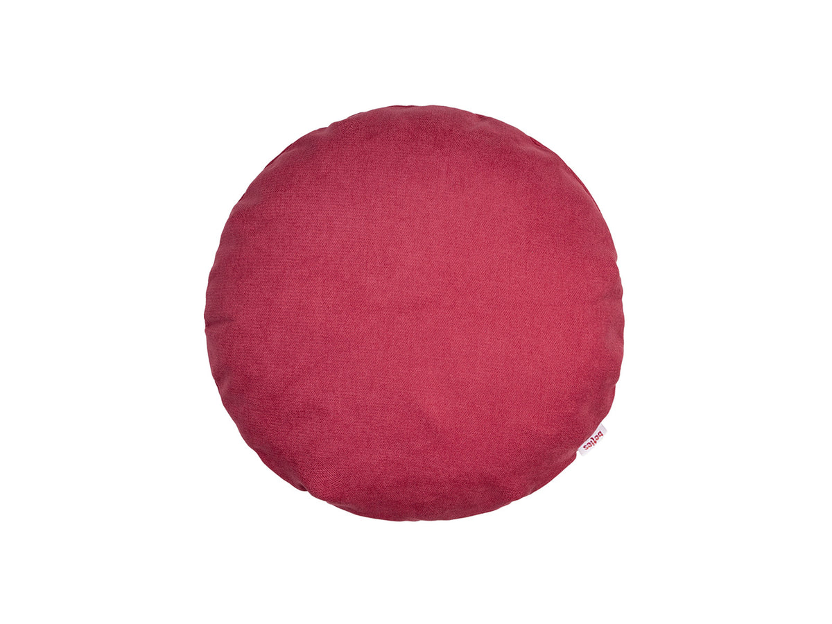 Kissenhülle rund ca. 40 cm Ø himbeer-rot Chenille-Haptik beties „FarbTon"