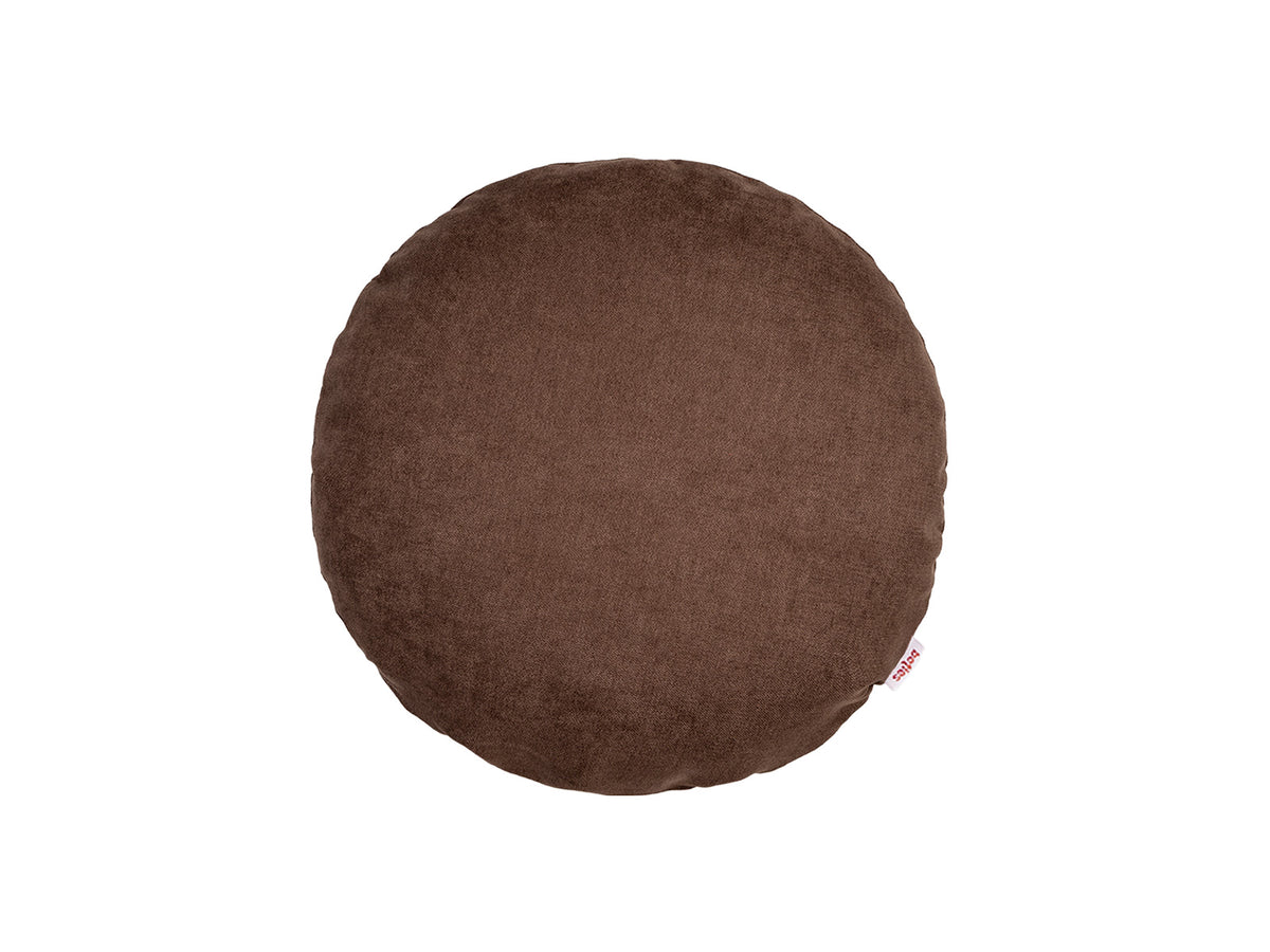 Kissenhülle rund ca. 40 cm Ø kaffeebohne-braun Chenille-Haptik beties „FarbTon"