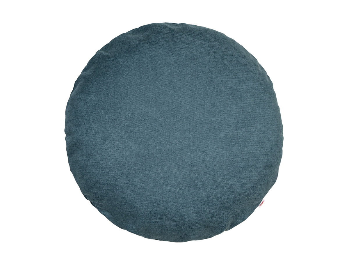 Kissenhülle rund 60 cm Ø nordlicht-blau Chenille-Haptik beties „FarbTon" – Kissenbezug Oeko-Tex