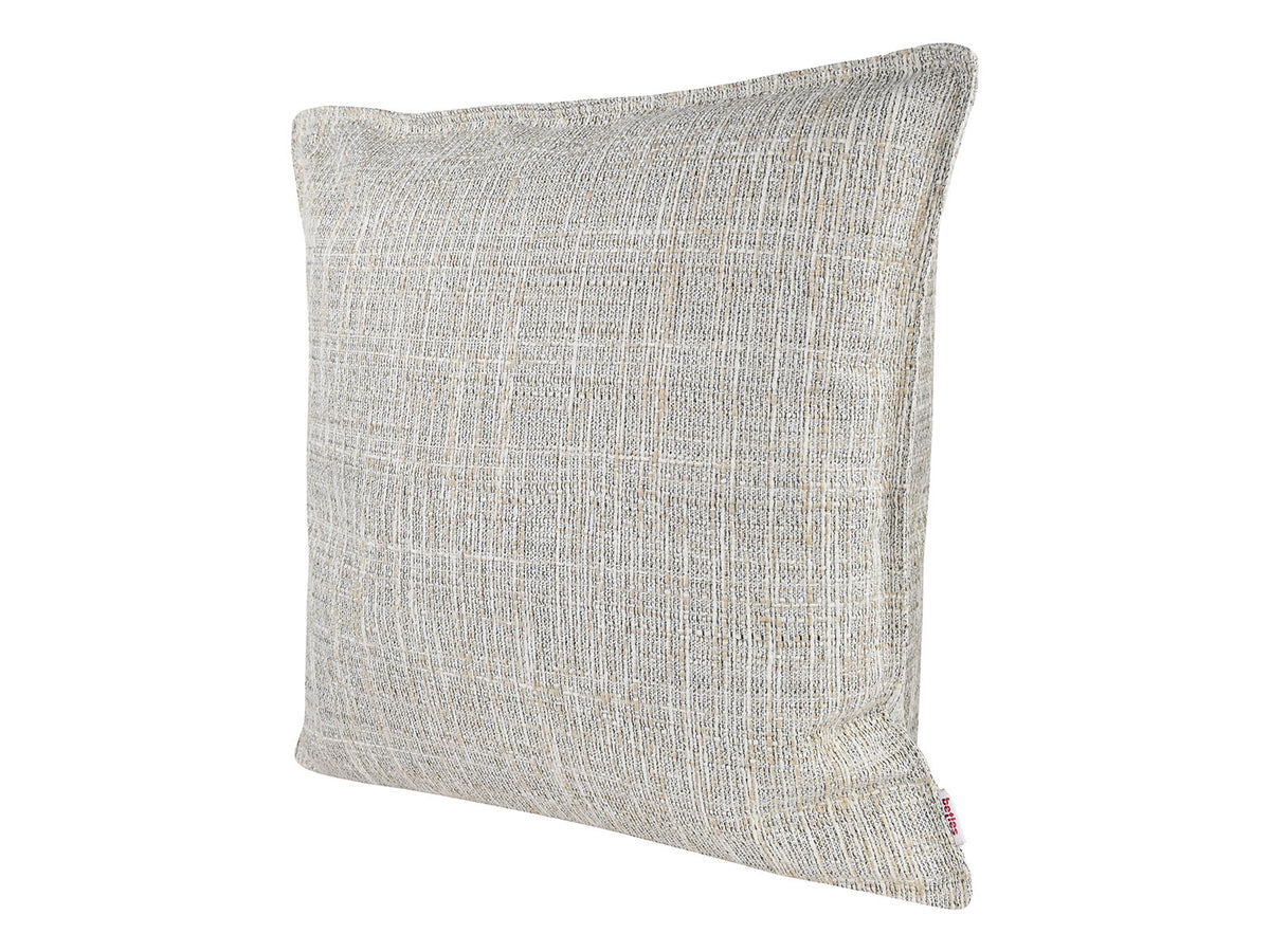 beties Freiluft Melange Outdoor-Kissenhülle 50x50 cm Beige Schräg – wetterfeste Kissenhülle für Gartensofa