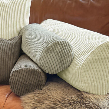 XL roll cover approx. 25x70 cm block corduroy velvet beties "HYggelig No.2" cushion cover in interior decorator quality from a German company
