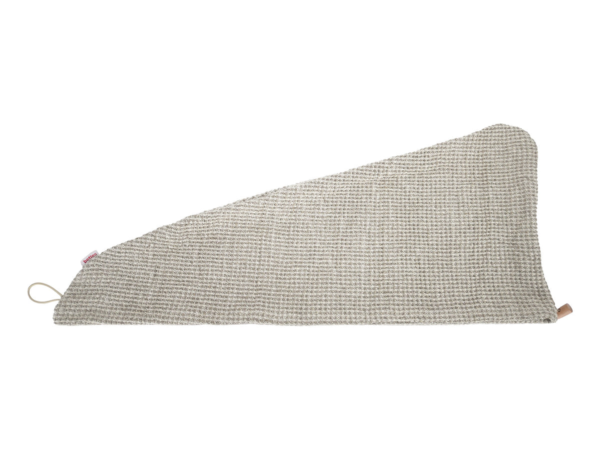 beties Haarturban Leinen-Waffelpique – flach ausgelegt