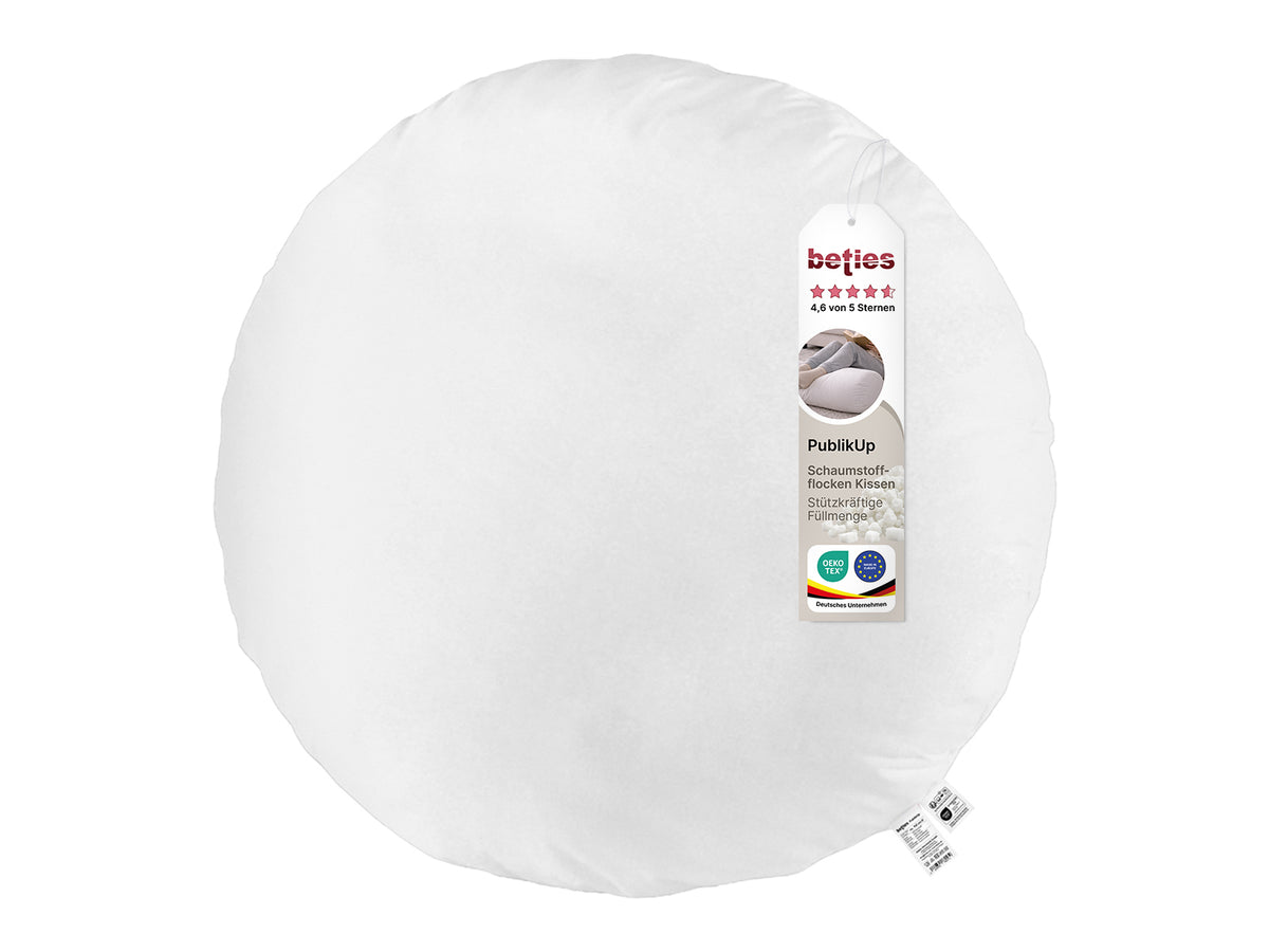 beties Publikup Bodenkissen Pouf rund 100 cm Etikett