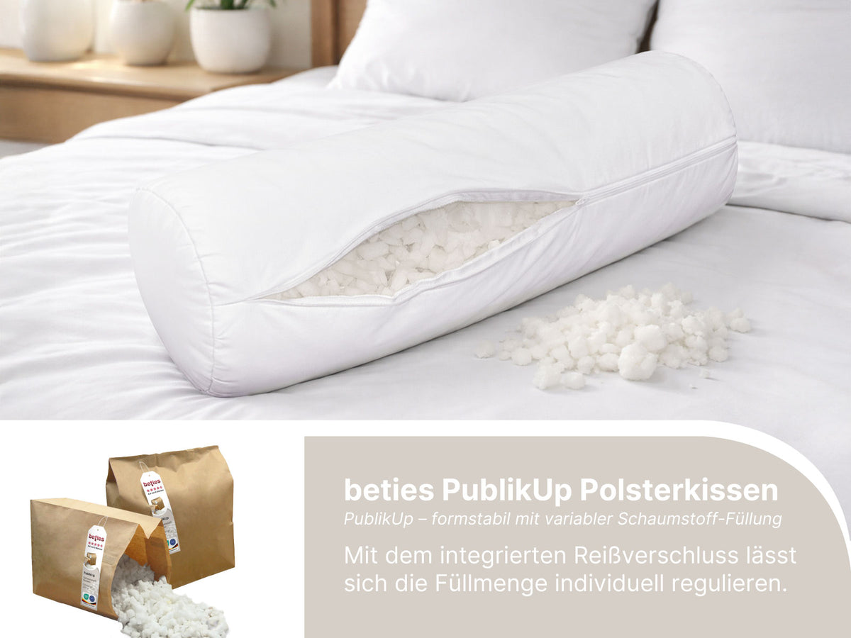 beties Publikup Fuellkissen Detailansicht Naht und Material