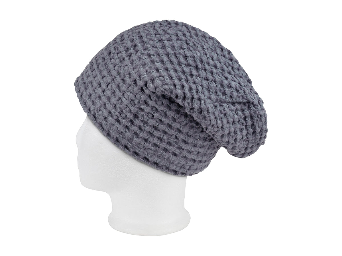 beties pur nature sauna beanie fjord-blau – Seitenansicht