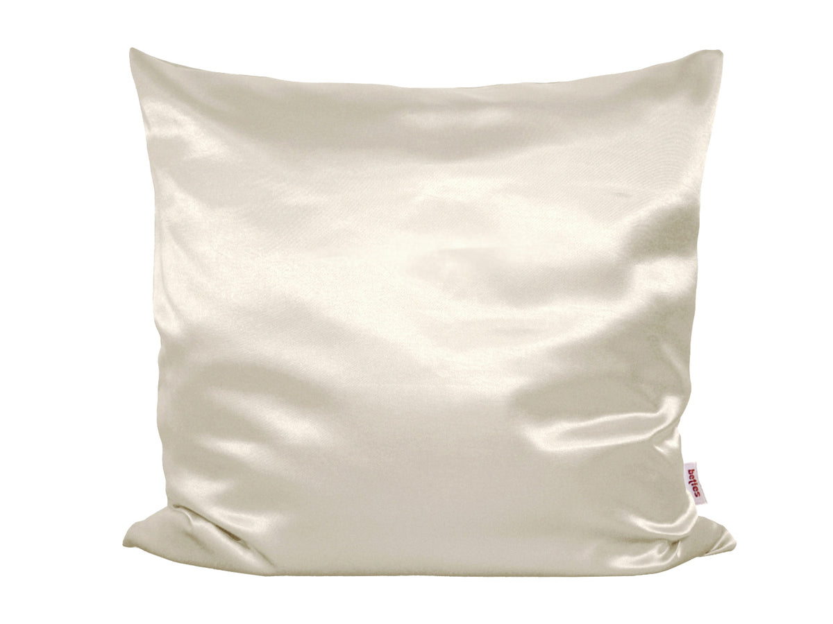 Champagner-Farbener Glanz Satin Kissenbezug ca. 80x80 cm anschmiegsam & edel von beties.