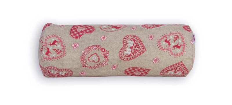 Neck roll cover approx. 15x40 cm Alpine hut look beties "Kaiser-Jodler"