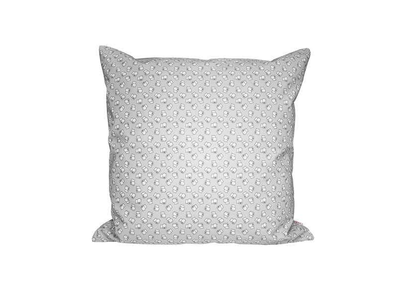 Toilet cushion cover approx. 50x50 cm silver beties "FUN" toilet paper