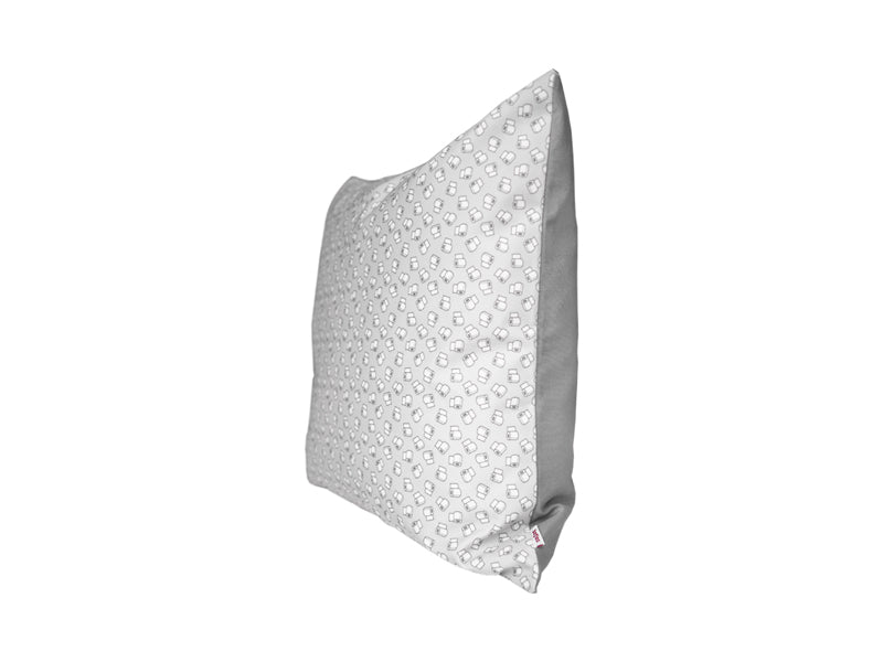 Toilet cushion cover approx. 50x50 cm silver beties "FUN" toilet paper