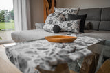 Round cushion cover approx. 50 cm Ø marble/concrete mosaic beties "LoftHaus"