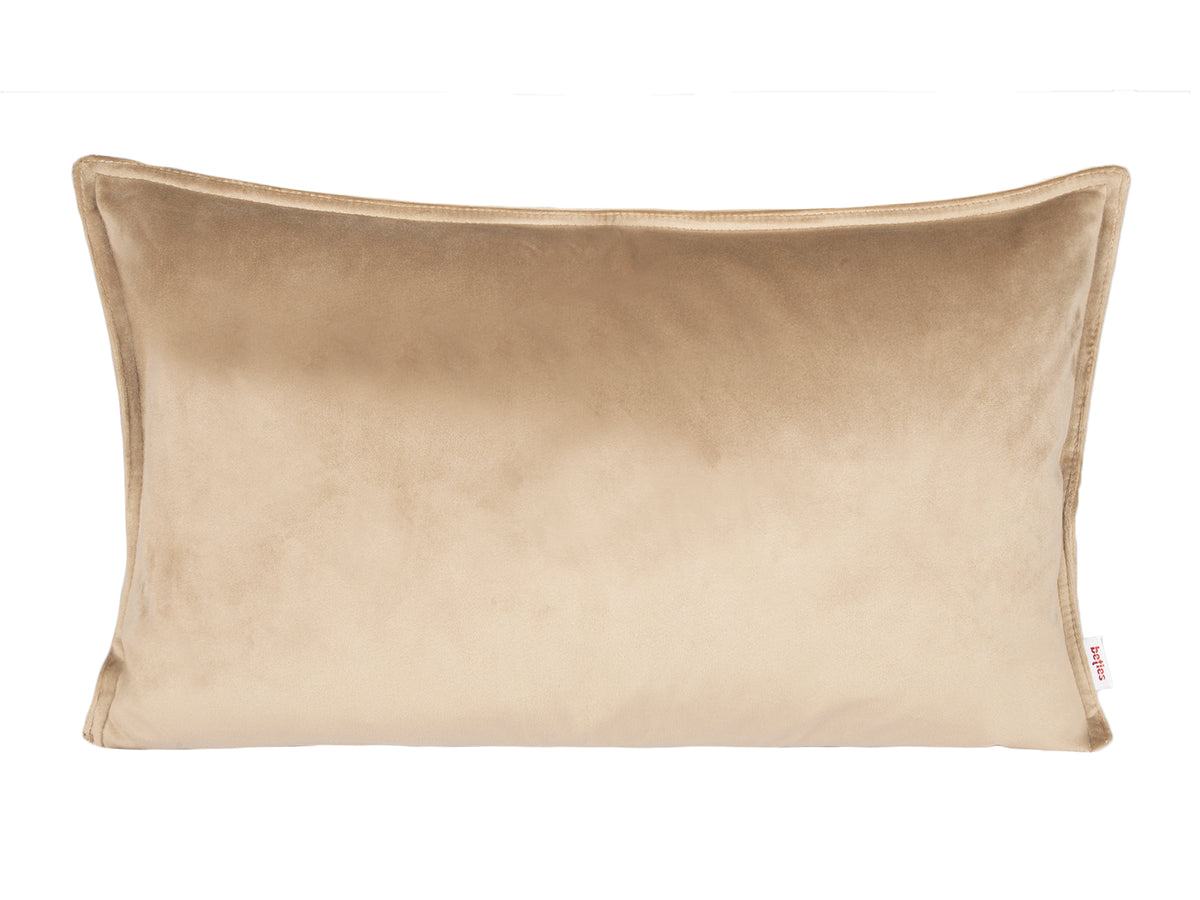 Kissenhülle ca. 30x50 cm braun-beige beties "Samt&Sonders"