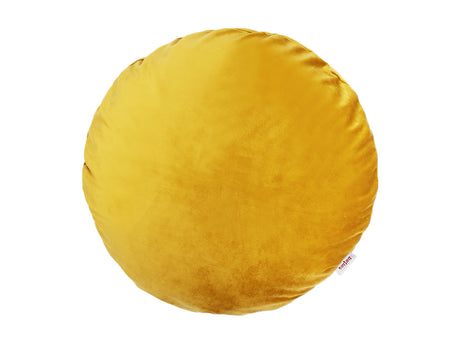 Kissenhülle rund ca. 40 cm Ø curry-senf beties "Samt&Sonders"